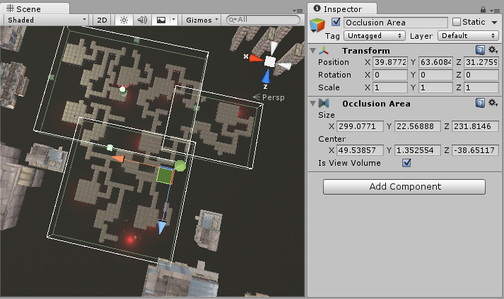 Occlusion Area properties for moving objects.