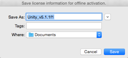 unity offline license
