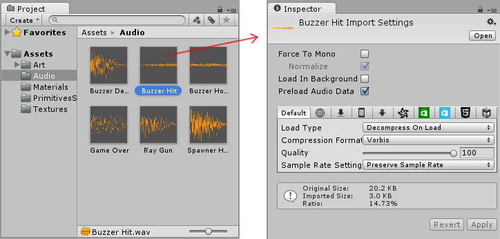 Unity Manual Import Settings