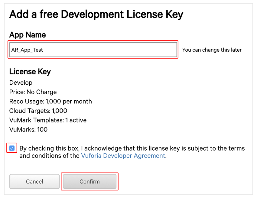 Developer license. Vuforia SDK.