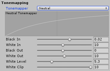 UI for Tonemapping when Neutral tonemapper is selected