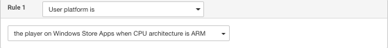 A rule defining a custom platform segment