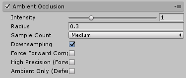 UI for Ambient Occlusion