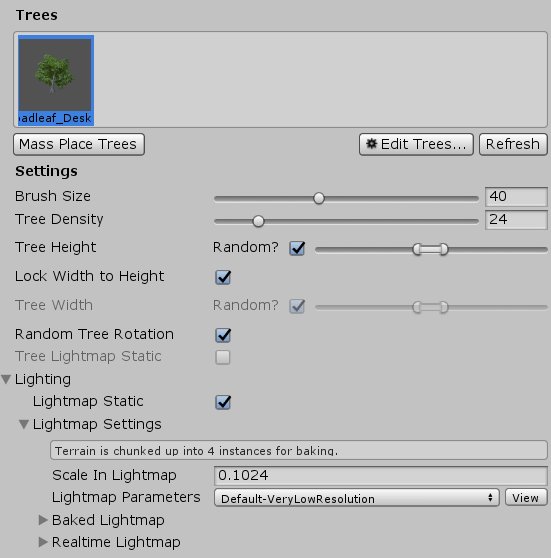 unity getting blender trees to bend