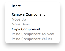 The Component Context Menu