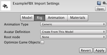 Unity Manual Rig Tab