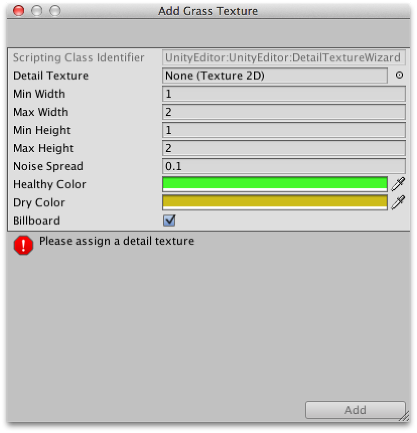 The Add Grass Texture window