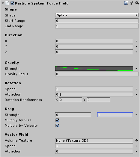 Unity Manual Particle System Force Field