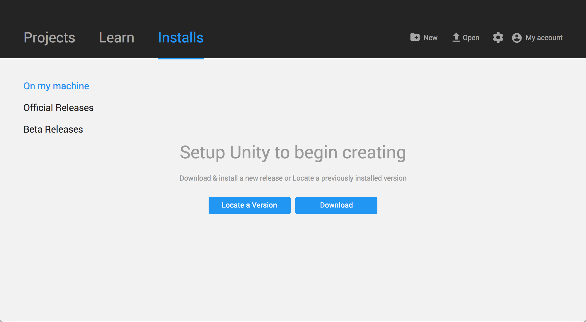 install unity without hub