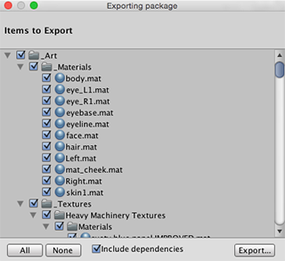 unity export for windows, mac