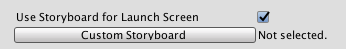 Use Storyboard for Launch Screen on the iOS Player platform
