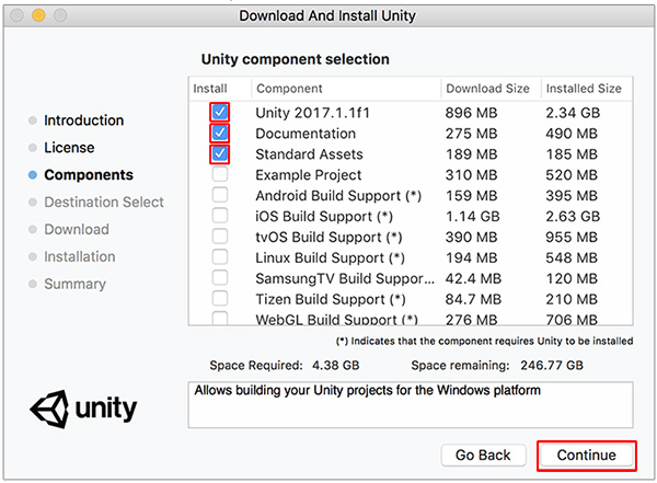 unity visual studio setup