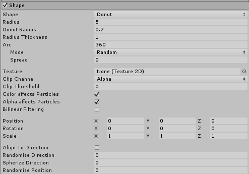 The shape module when set to Donut mode