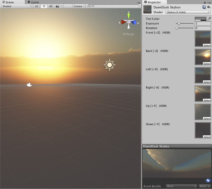 Unity Manual Skybox