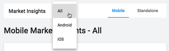 Market Insight data set selectors