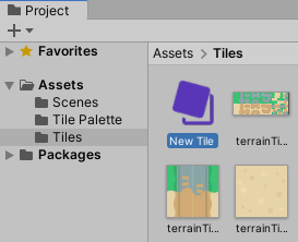 Creating a new Tile Asset.