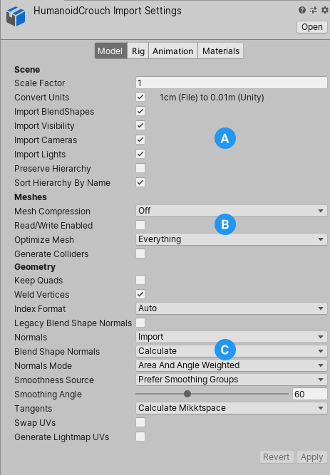 low resolution for fbx unity