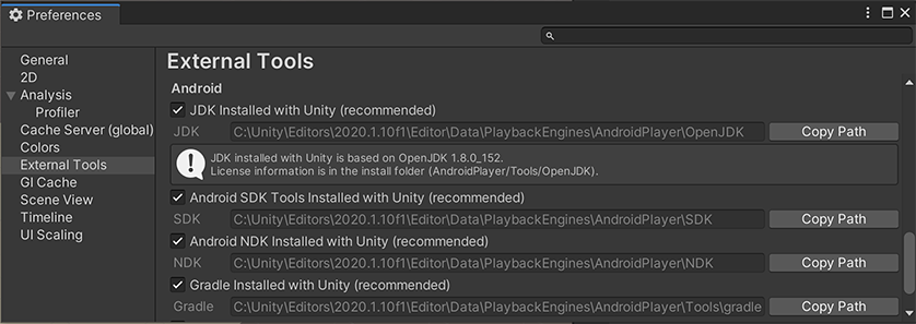 unity android ndk not found