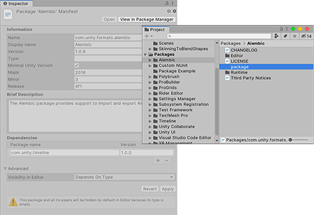 Inspecting a package manifest