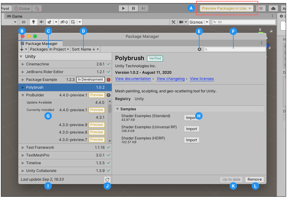 unity package manager