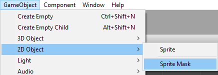 Creating a Sprite Mask from the menu