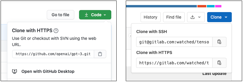 Copy the URL from the package repository