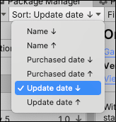 Choose Update date descending from the Sort menu