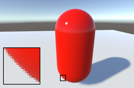With 4x anti-aliasing, polygon edges are smoothed out.