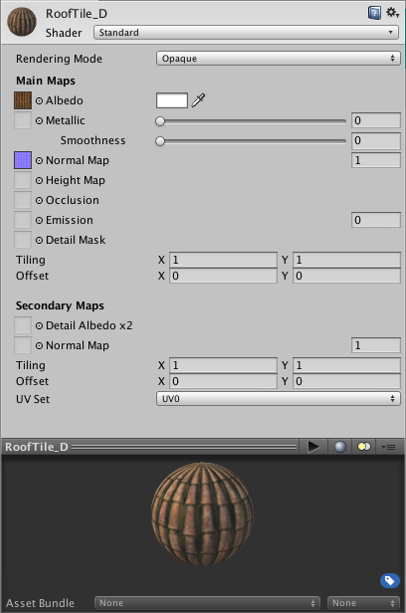 Unity - Manual: Material Inspector reference