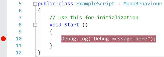 Unity - Manual: Debugging C# code in Unity