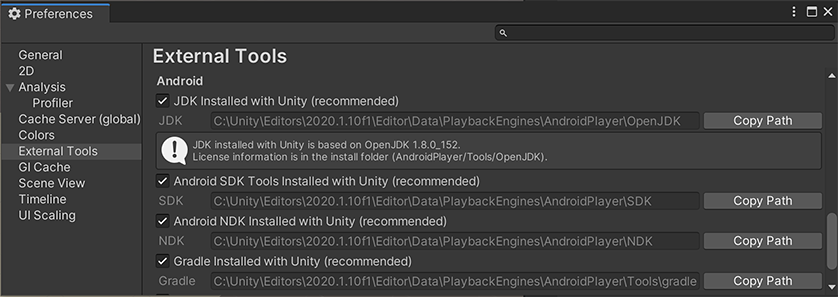 Как установить android sdk для unity 2020