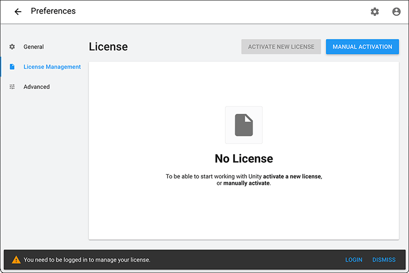 Hub > Preference > License Management
