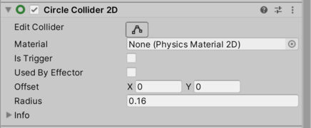 The Circle Collider 2D component