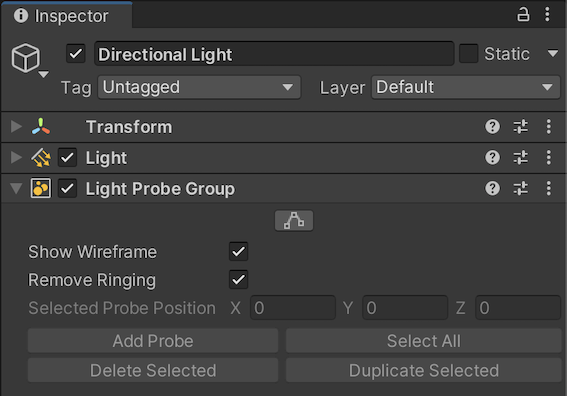 The Light Probe Group component