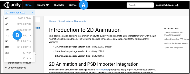 Unity - Manual: Finding package documentation