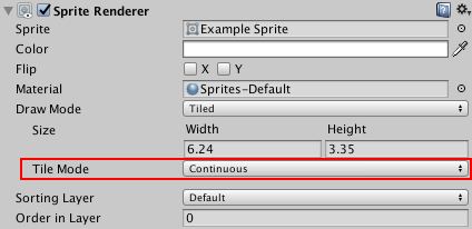 Set Draw Mode to Tiled to access Tile Mode in Sprite Renderer