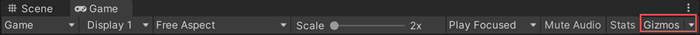 The Gizmos button in the Game view