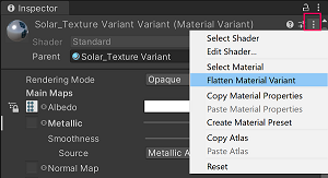 The Flatten Material Variant option.