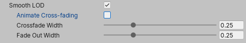 Use Crossfade Width and Fade Out Width