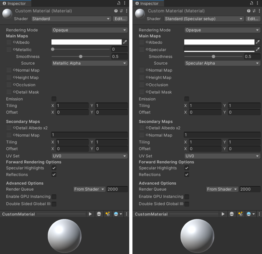 Unity - Manual: Smoothness