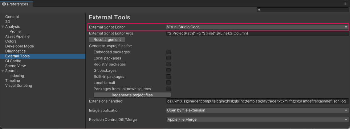 visual studio code editor package unity download