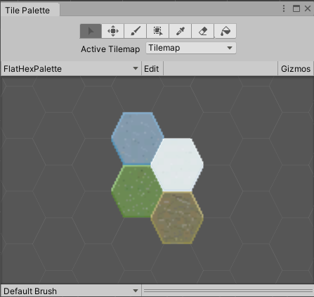 Example of hexagonal Tiles oriented with flat sides facing top