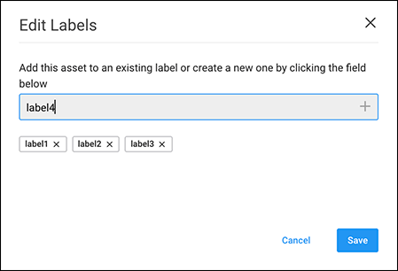Create new labels, add labels to or remove them from your Asset Store package here