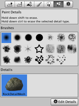 Detail mesh (grass) rendering with a darker color tone. The one on the  right is the actual prefab placed on the terrain, the left is the detail  mesh with these settings. Any