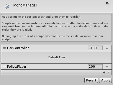 Unity - Manual: Script Execution Order settings