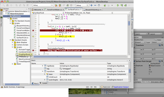 script debugger selection to clippings