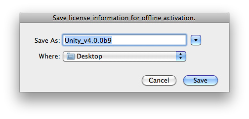 Unity3d license file