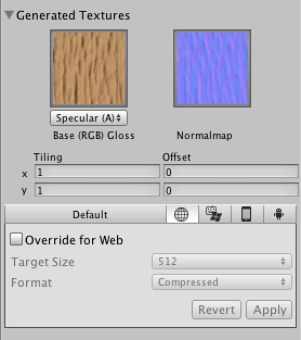 The Generated Textures pane.