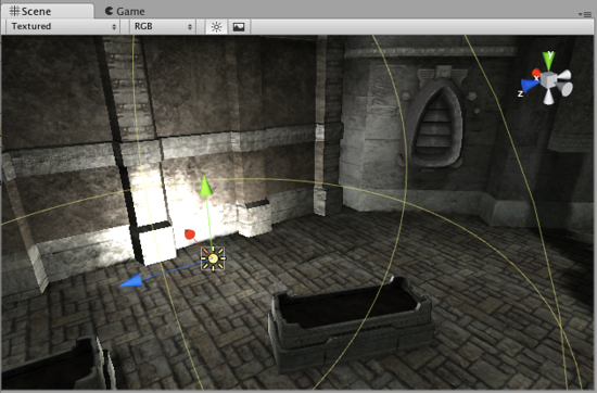 Point light in Vertex lighting mode.