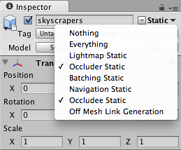 Marking an object for Occlusion